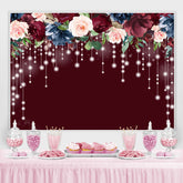 Rot Blumen Und Licht Geburtstag Hintergrund Für Dekoration